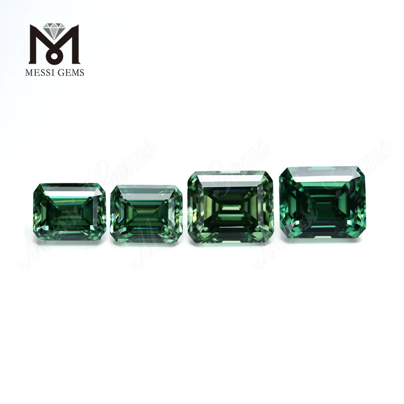 グリーン モアサナイト ダイヤモンド 工場価格 ルース宝石 オクタゴン エメラルド カット