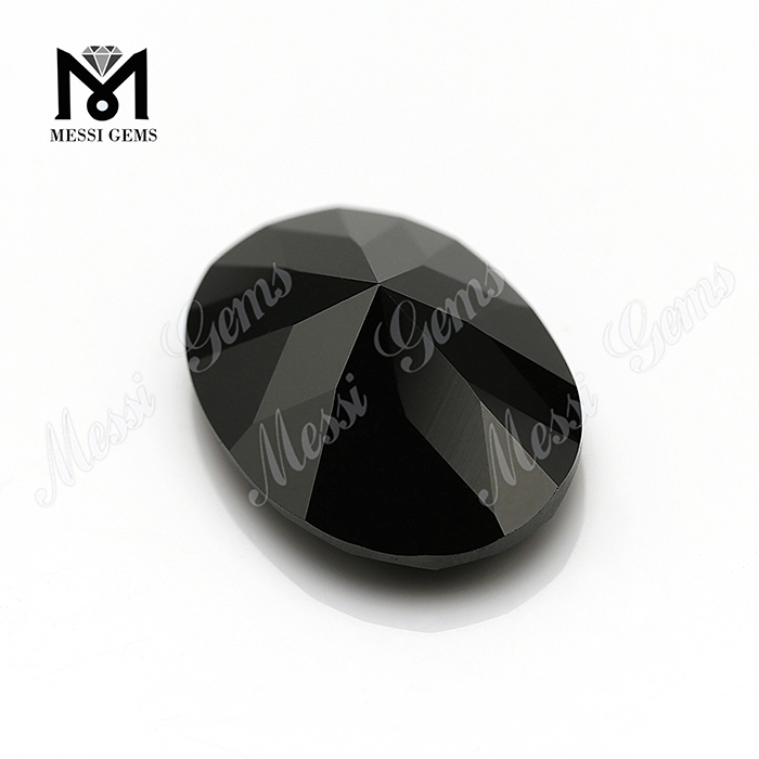 オーバルカット合成ブラックカラールースモアサナイト ダイヤモンドの価格
