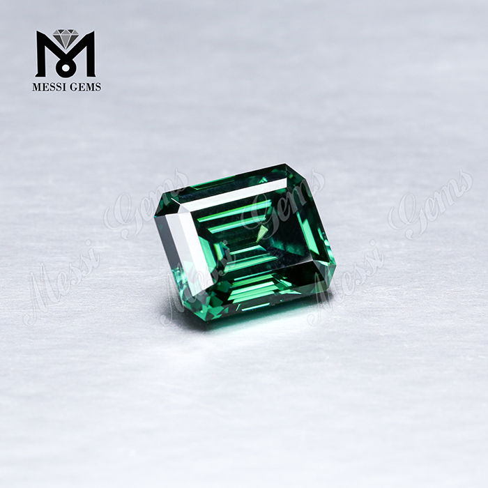 グリーン モアサナイト ダイヤモンド 工場価格 ルース宝石 オクタゴン エメラルド カット