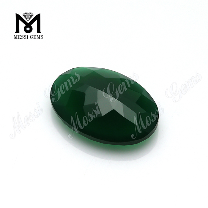 最高品質の楕円形13x18MM緑瑪瑙石卸売天然瑪瑙