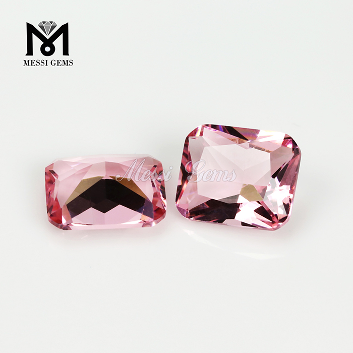 10x12mmピンク色の八角形ファセットの安いガラス宝石