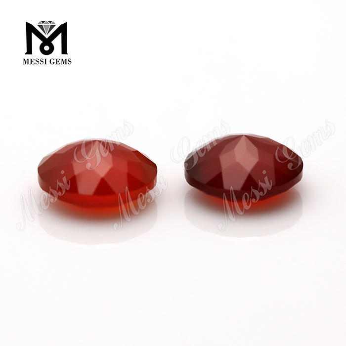 中国卸売ラウンドカット赤い天然瑪瑙石