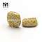 クッション形状の金メッキ色のドルージー瑪瑙石