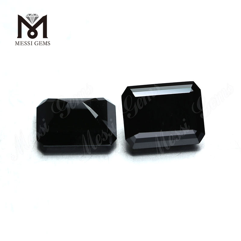 卸売価格 モアサナイト ダイヤモンド 合成ルース エメラルド カット ブラック VVS モアッサナイト