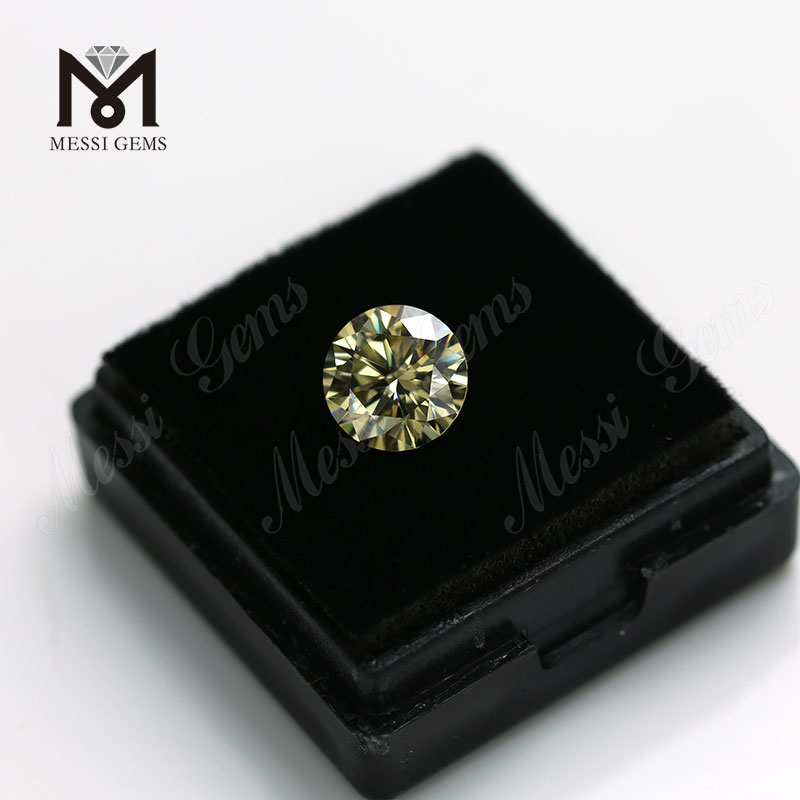 工場出荷時の価格 モアサナイト ダイヤモンド卸売 5 mm ブリリアント イエロー宝石 モアサナイト リング用
