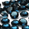 宝石用の青いエメラルドファセットガラス石