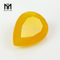 洋ナシカット10x14mm黄色瑪瑙宝石石