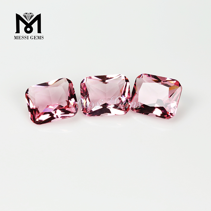 10x12mmピンク色の八角形ファセットの安いガラス宝石