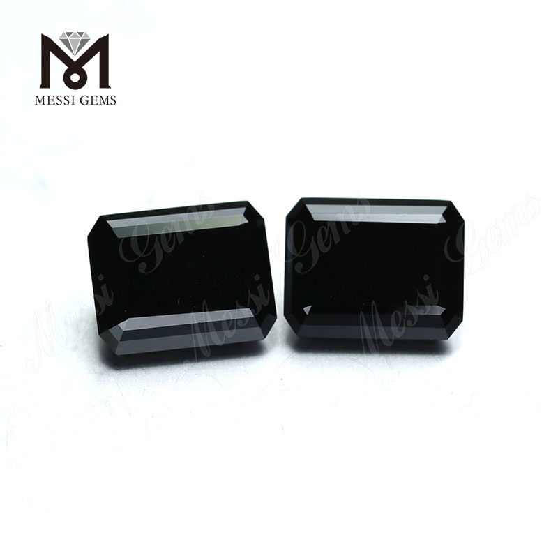 卸売価格 モアサナイト ダイヤモンド 合成ルース エメラルド カット ブラック VVS モアッサナイト