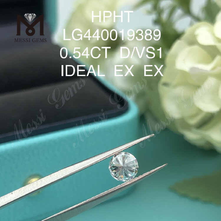 0.54 カラット D VS1 ラウンド BRILLIANT EX 製造ダイヤモンド販売用