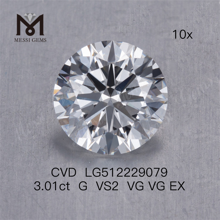  3.01CT G Cvdダイヤモンド卸売対人工ダイヤモンド卸売価格