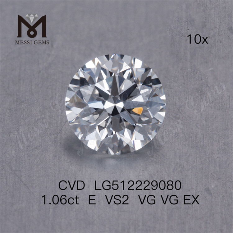 1.06ct E CCVD ダイヤモンドの卸売と EX ラウンド 合成ダイヤモンド のメーカーの比較