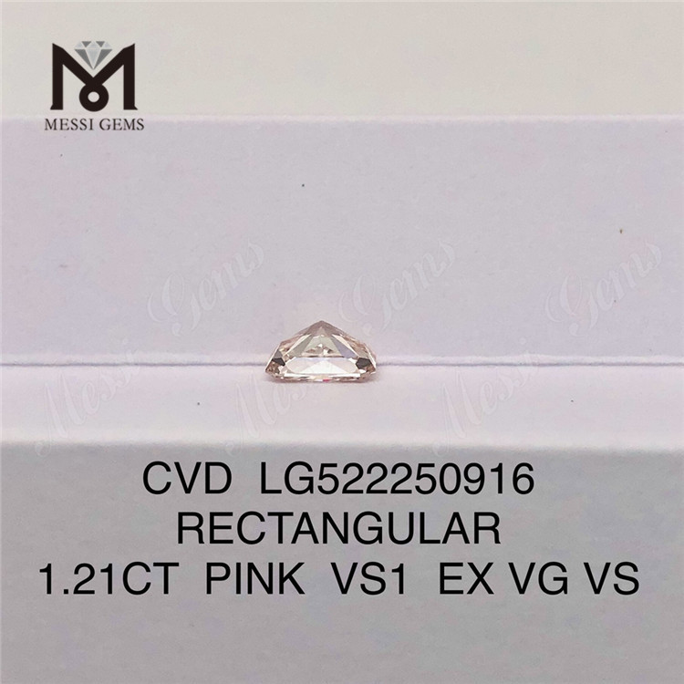 1.21CT 長方形ピンク VS1 EX VG VS CVD ラボ グロウン ピンク ダイヤモンド LG522250916