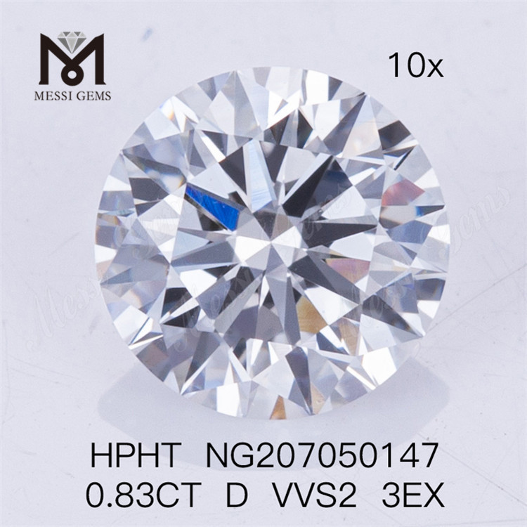 HPHT 0.83CT D VVS2 卸売価格 3EX ラボ ダイヤモンド 