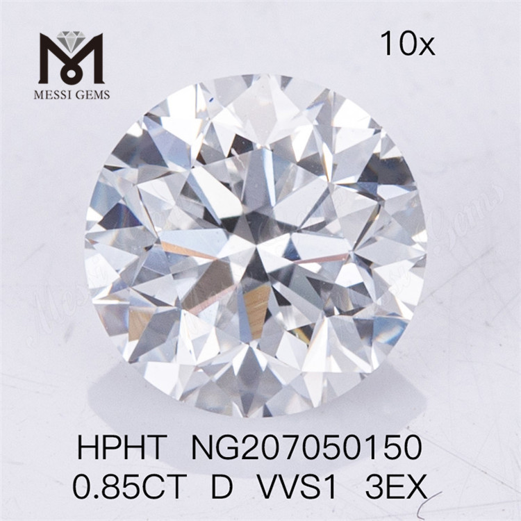 0.85CT HPHT ラボ ダイヤモンド D VVS1 3EX HPHT 人工ダイヤモンド