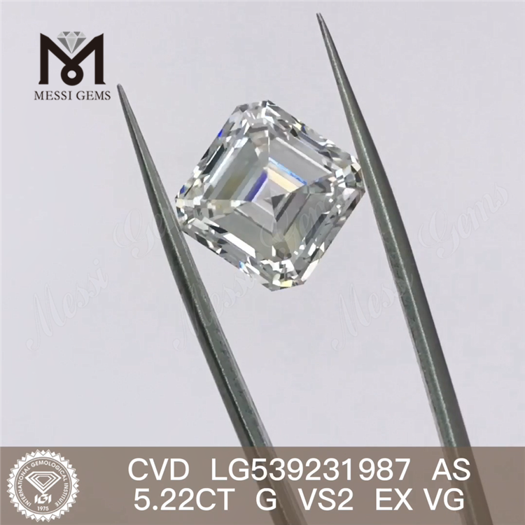 5.22ct AS CUT 安いルース ラボ ダイヤモンド G VS2最高品質 合成ダイヤモンド の工場価格
