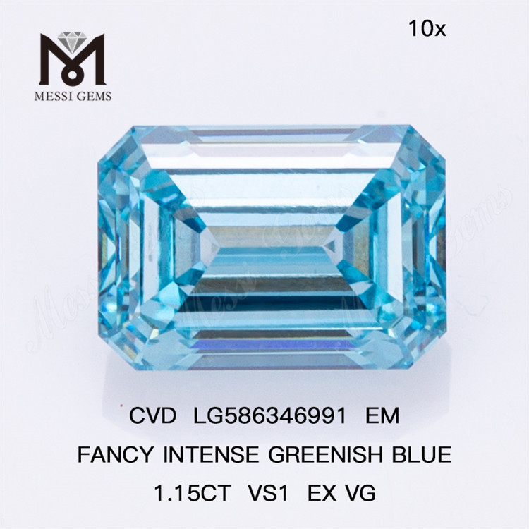 1.15CT VS1 EX VG EM ファンシー インテンス グリーン ブルー CVD ダイヤモンド 販売用 LG586346991 