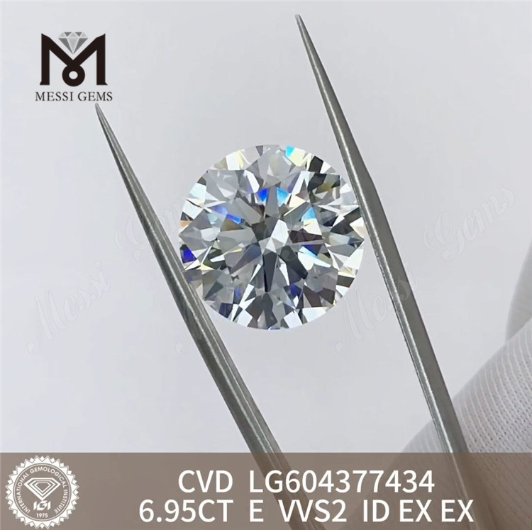 6.95CT E VVS2 ID EX EX CVD ラボ グロウン ダイヤモンド LG604377434 鉱山なし丨Messigems 
