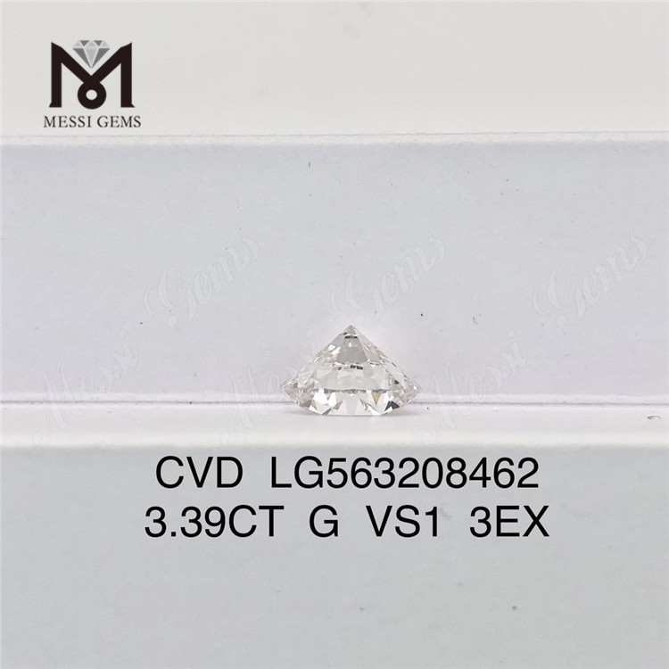 3.39CT G VS1 3EX CVD ラボ グロウン ダイヤモンド LG563208462丨Messigems