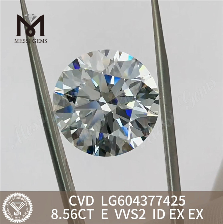 8.56ct E VVS2 Igi 認定ダイヤモンド 高級ジュエリー用 CVD ダイヤモンド LG604377425丨Messigems