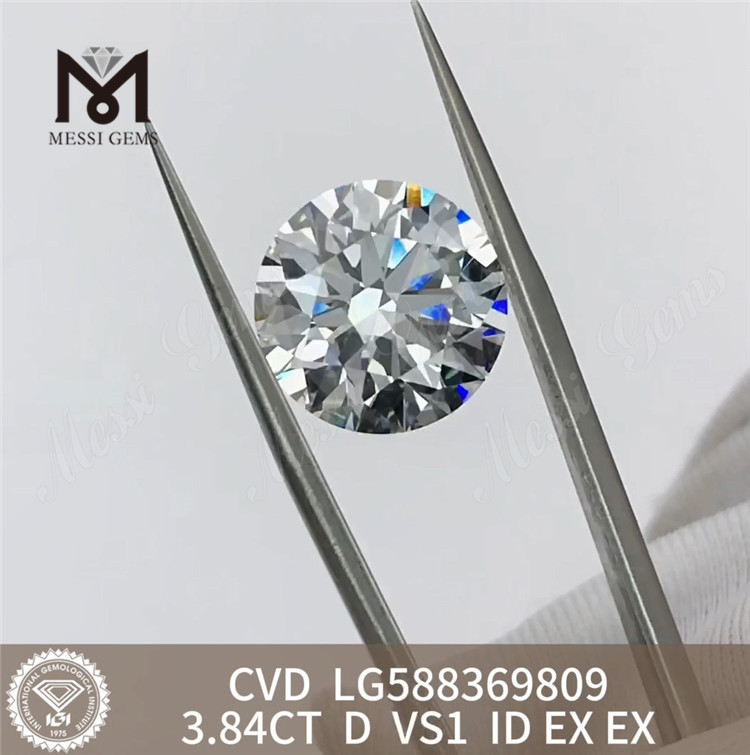 3.84ct IGI 認定ダイヤモンド D VS1 CVD ダイヤモンド クラフト ユニークなジュエリー 丨Messigems LG588369809