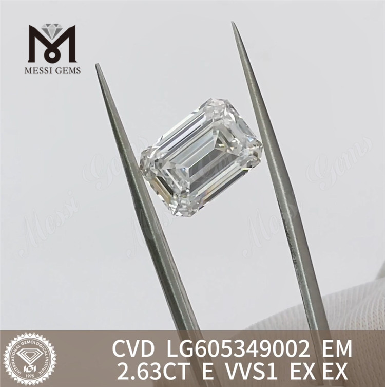 デザイナー向けダイヤモンド CVD の 2.63CT E VVS1 EM IGI 証明書丨Messigems LG605349002