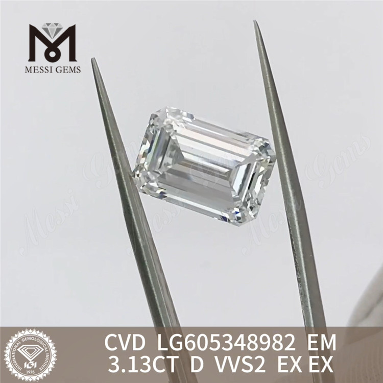 3.13CT D VVS2 EM 3ct igi 認定ダイヤモンド、Artisan Jewelry CVD丨Messigems LG605348982