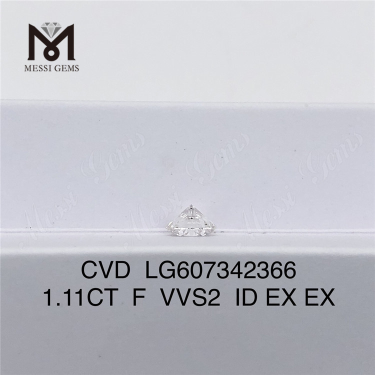  1.11CT F VVS2 CVD ラボ ダイヤモンド カラットあたりの価格 輝き丨Messigems LG607342366