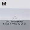  1.45CT F VVS2 Cvd ダイヤモンドのカラットあたりの価格持続可能な輝き丨Messigems LG607342499