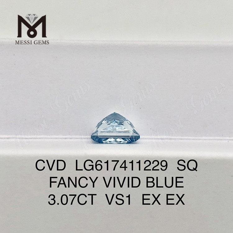 3.07CT VS1 SQ ファンシー ビビッド ブルー ラボ ダイヤモンド コスト IGI 認定持続可能な輝き丨Messigems CVD LG617411229 