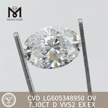 7.30CT ダイヤモンド Lab OV VVS2 D カラー CVD LG605348950丨Messigems