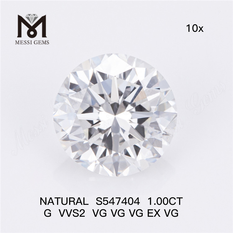 1.00CT G VVS2 VG 天然ダイヤモンド ジュエリーのデザインを高めるショップ S547404丨Messigems