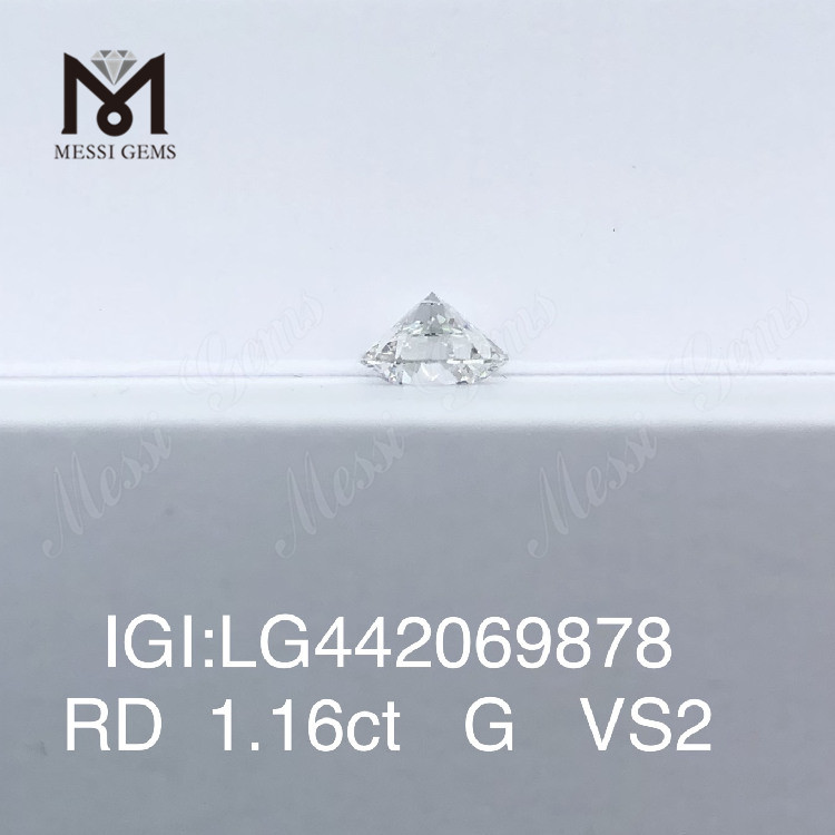 1.16 カラット G VS2 ラウンド IDEAL 2EX 合成ダイヤモンドs 1 カラット