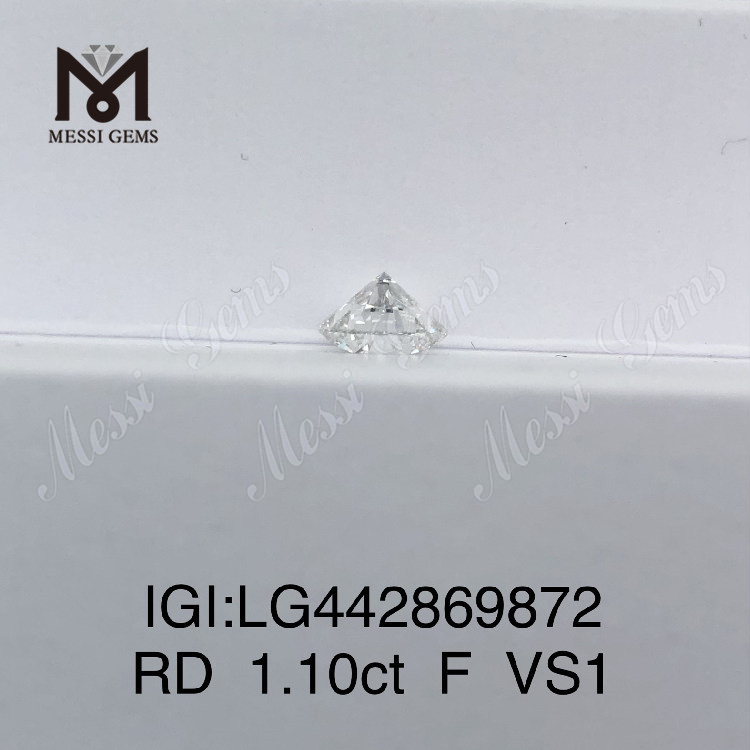 1.01 カラット F VS1 ラウンド IDEAL 安価なラボ作成ダイヤモンド