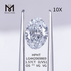 1.57 カラット オーバル D VS1 ラボ ダイヤモンドのカラットあたりの価格