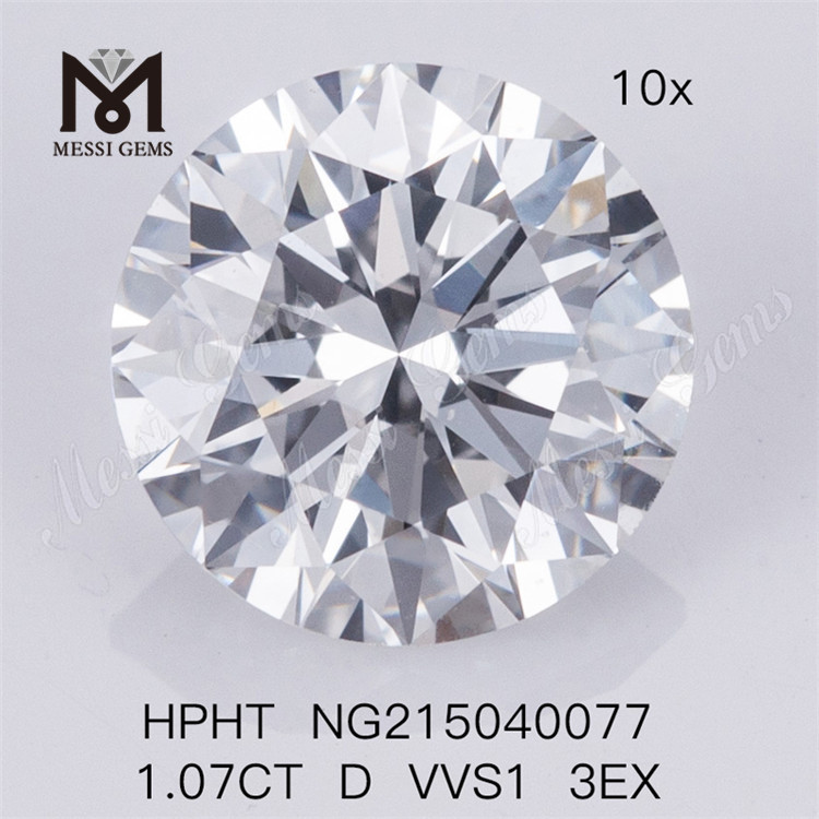 HPHT 1.07CT D VVS1 3EX RD ラボ ダイヤモンド 