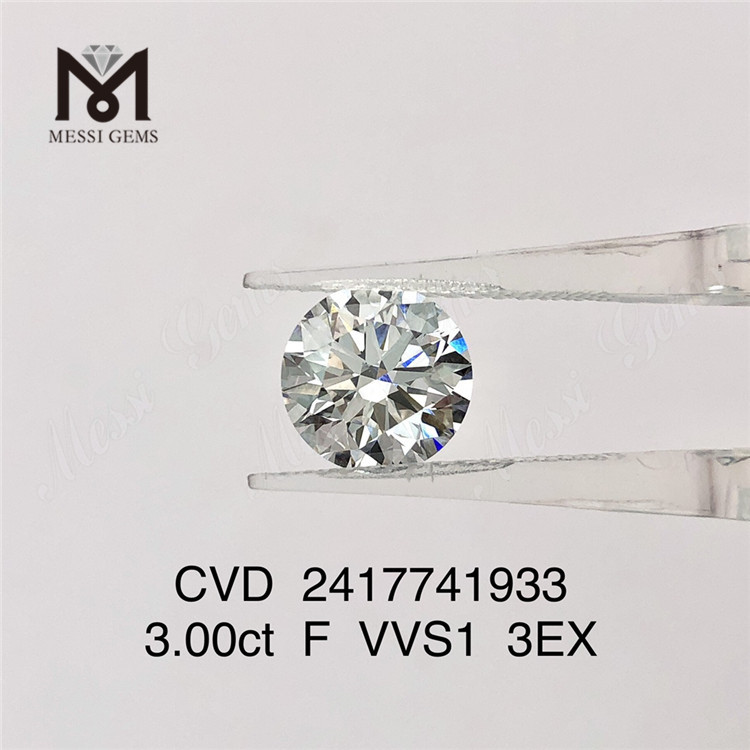 3CT F lab ダイヤモンド 3EX ラウンド形状 CCVD 合成ダイヤモンド 販売中