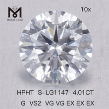 4.01ct HPHT ラボ ダイヤモンド G VS2 VG VG EX EX EX 卸売 合成ダイヤモンドs