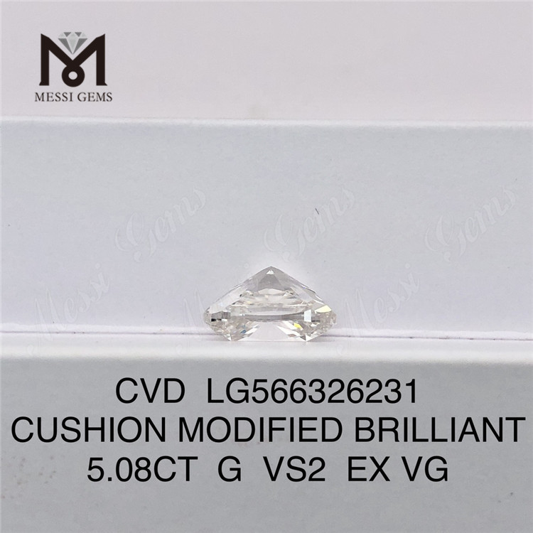 5.08CT G VS2 EX VG CUSHION 人工ダイヤモンド価格 CVD LG566326231