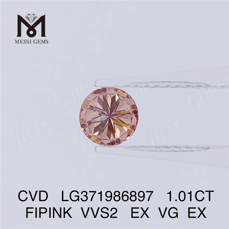 1.01CT FIPINK VVS2 卸売ラボ作成ダイヤモンド CVD LG371986897