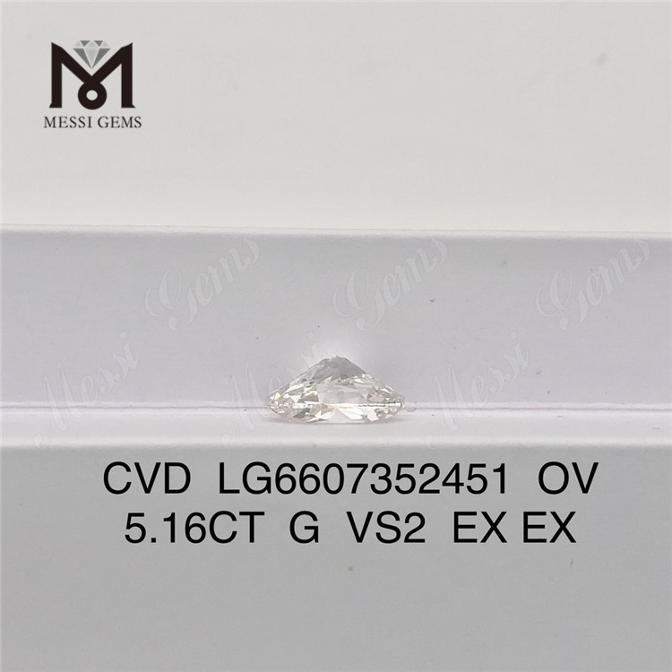5.16CT G VS2 OV 卸売用ベスト IGI 合成ダイヤモンド の CVD LG6607352451丨Messigems