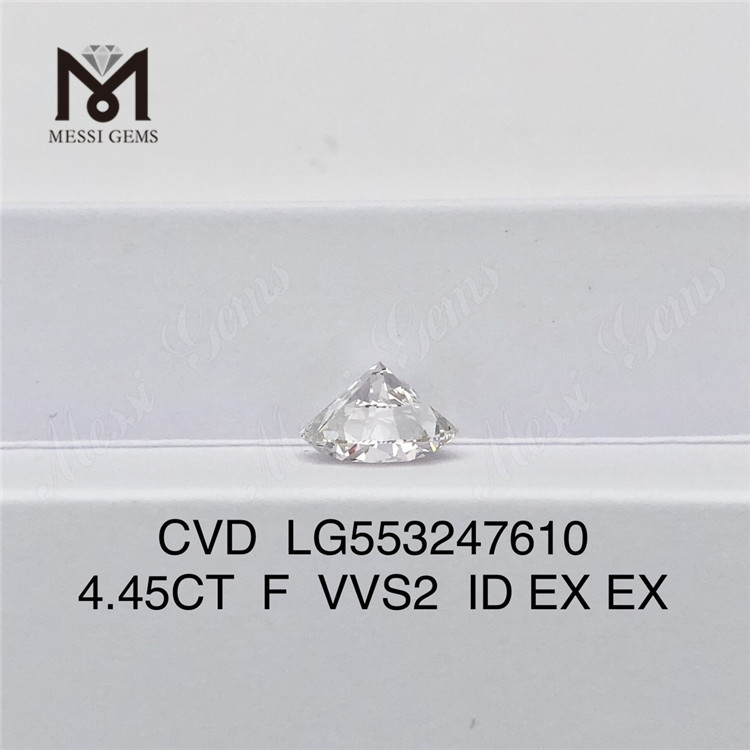 4.45CT F VVS2 ID EX EX 手頃な価格の大型 Cvd ダイヤモンド卸売