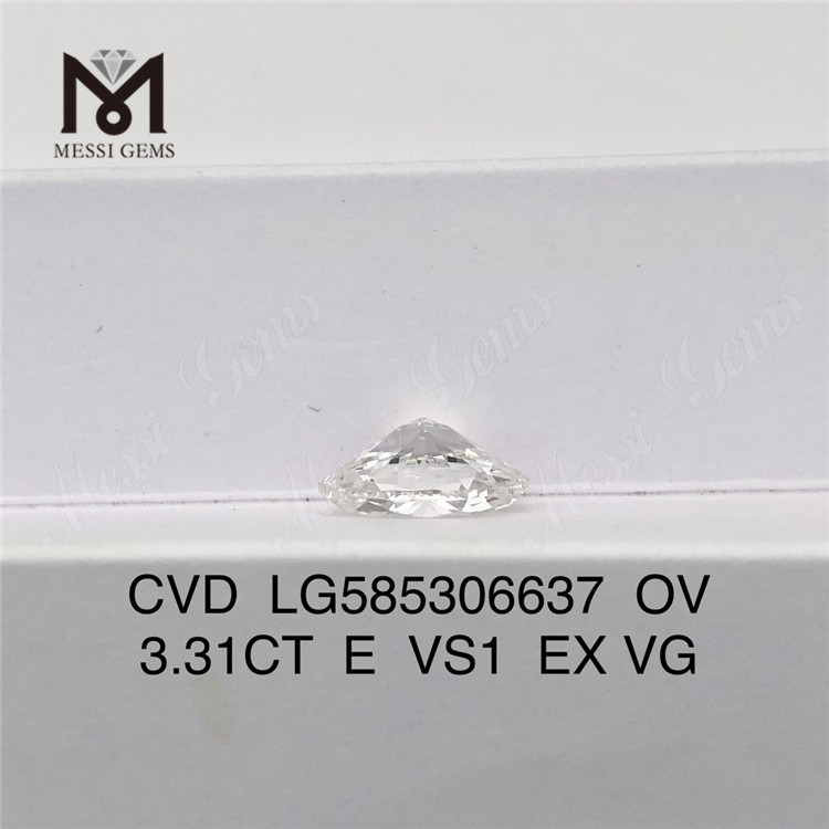 3.31CT E VS1 EX VG OV 最高のダイヤモンド ラボ CVD LG585306637