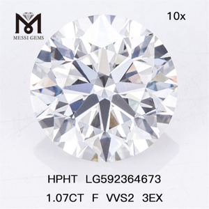 1.07CT F VVS2 3EX ラボ グロウン HPHT ダイヤモンド LG592364673