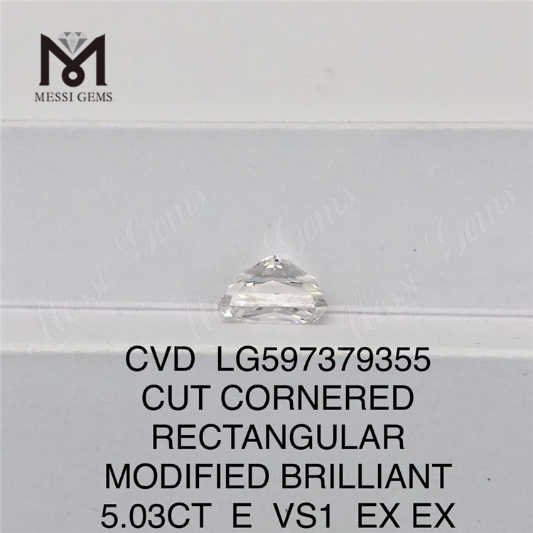 5.03CT E VS1 EX EX 長方形 CVD ダイヤモンド研究所 LG597379355丨メッセージ
