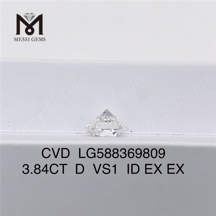 3.84ct IGI 認定ダイヤモンド D VS1 CVD ダイヤモンド クラフト ユニークなジュエリー 丨Messigems LG588369809