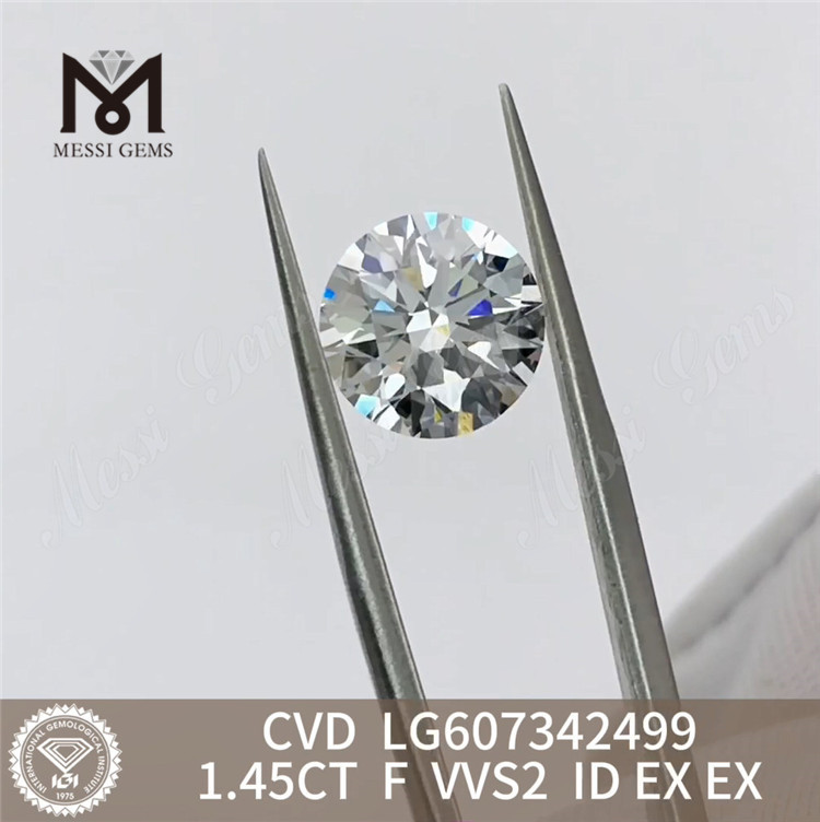  1.45CT F VVS2 Cvd ダイヤモンドのカラットあたりの価格持続可能な輝き丨Messigems LG607342499