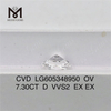 7.30CT ダイヤモンド Lab OV VVS2 D カラー CVD LG605348950丨Messigems