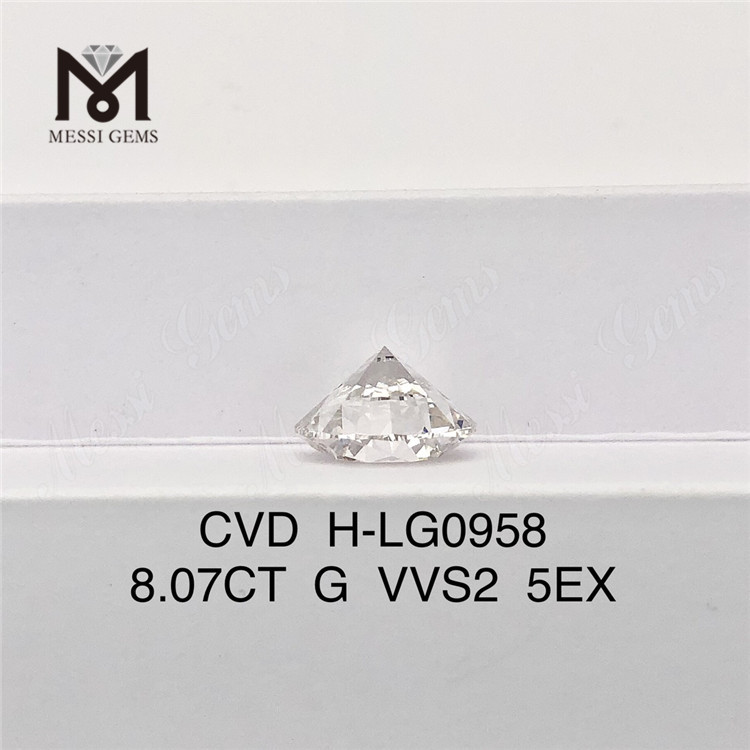 8.06CT G VVS2 ID EX EX バルク CVD ダイヤモンド: 信頼できる品質 LG602336105丨Messigems
