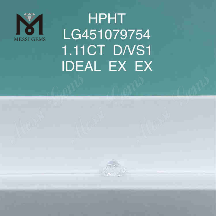 1.11CT D/VS1 ルース ラボ クリエイト ダイヤモンド IDEAL EX EX 